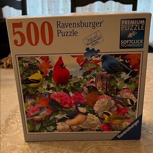 Garden Ravensburger Puzzle with Songbirds 500 Piece Puzzle in EUC